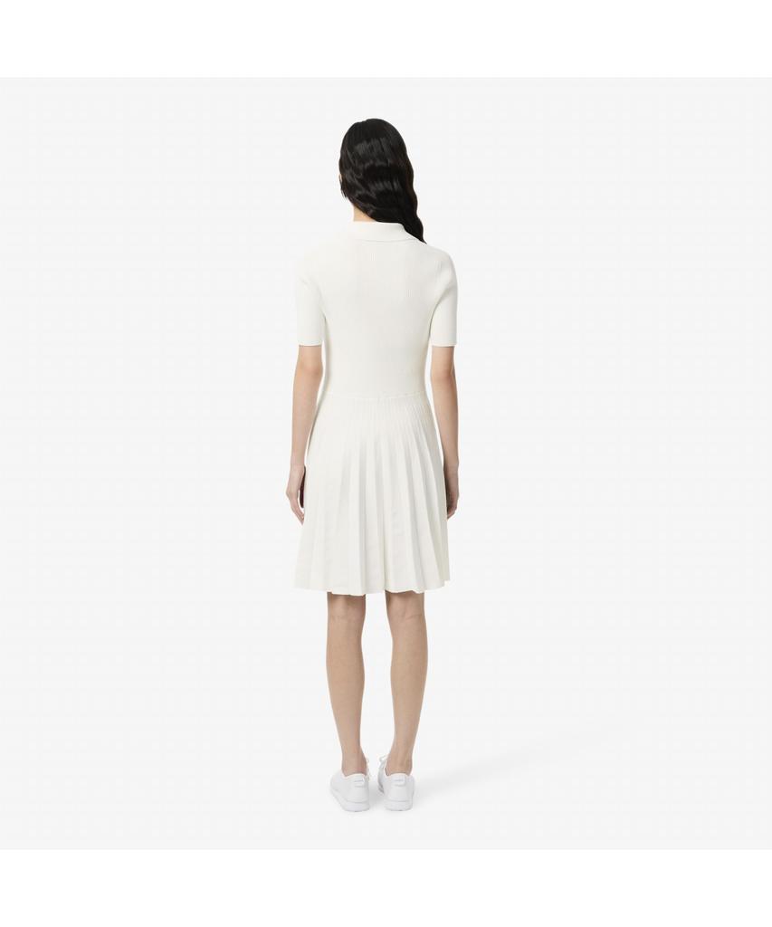Lacoste Women'S 3D Rib Knit Short Sleeve Polo Dress Ef5803-55N 70V