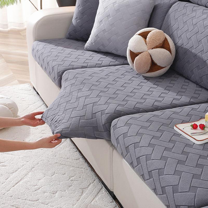 Эластичный чехол на диван Роскошный регулируемый эластичный чехол для дивана для гостиной Чехол на сиденье дивана 1 2 3 4-местный L-образный полный комплект
