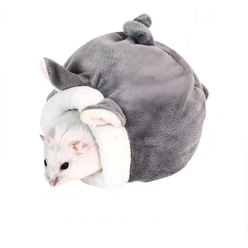 Клетка для хомяка Мягкая теплая кровать Гамак для домашних животных Крыса Свинья Белка Зимний домик Бархатное гнездо Теплая кровать для сна Мелкие товары для домашних животных