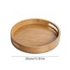 Bamboo Tea Tray Round Small Storage Trays