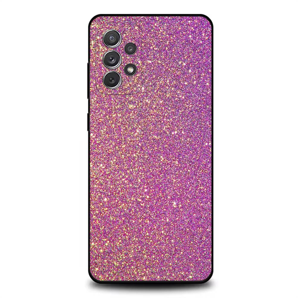 FHNBLJ Золотой Розовый Блестящий Чехол для Телефона Для Samsung S25,S24,S21,S22,S23,S30,Ultra,S20,Plus,Fe,Lite,Note,10,9,5G Черный Чехол
