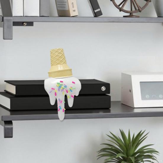 Фигурка тающего мороженого, падающая на землю, вафельный рожок, смоляная статуэтка, скульптура, для дома, офиса, рабочего стола