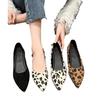 Модные женские туфли-балетки с острым носком и леопардовым принтом, слипоны, повседневные дышащие балетки, женские туфли на плоской подошве, лоферы, zapatos mujer