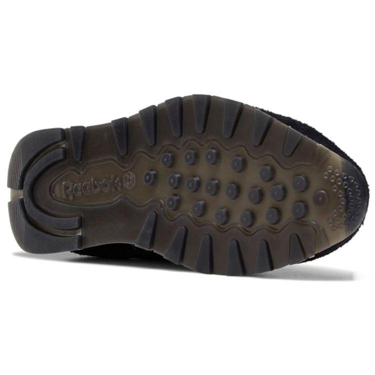 Reebok Классическая кожаная Права человека сейчас! - Черно-красные мужские кроссовки Core-Black Vector-Red Gold-Metallic GY0707