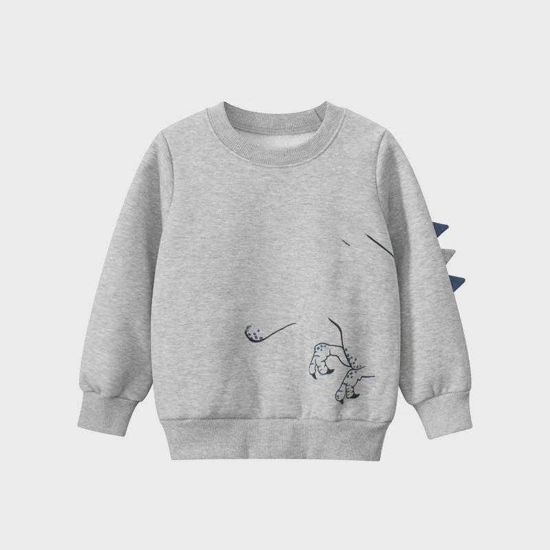 27kids Осенне-зимний свитер с динозавром для мальчиков