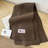 Однотонный шарф для мужчин и женщин Зимний теплый вязаный шарф для пар Универсальный шарф