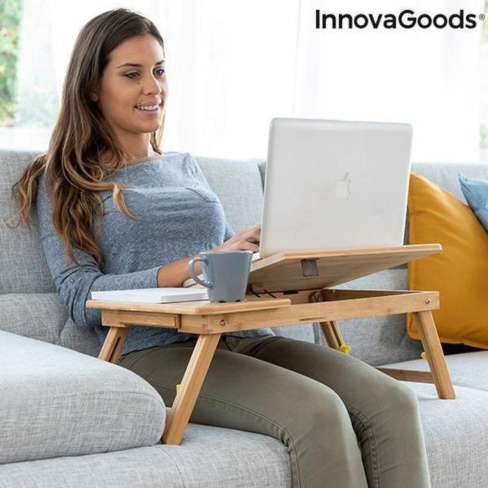 Lapwood InnovaGoods Bamboo Folding Side Table