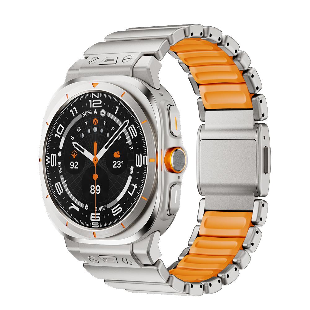 Титановый ремешок для Samsung Galaxy Watch Ultra Роскошный ремешок для часов Samsung Galaxy Watch Ultra 47 мм 2024 Магнитный браслет