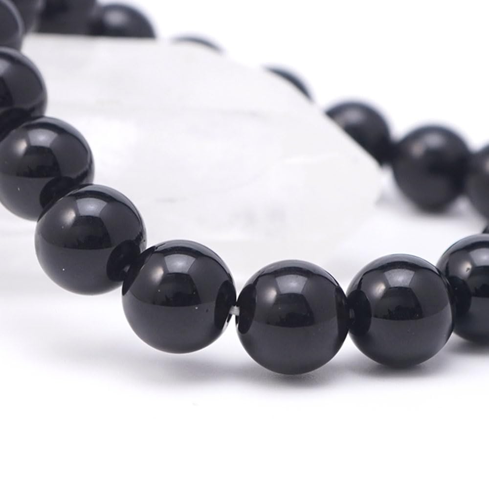 Морион 10 мм круглый шарик внутренняя окружность приблизительно черный фантом природная сила молитва молитва 10 16 см браслет, 16 см, кристалл, кристалл, камень,