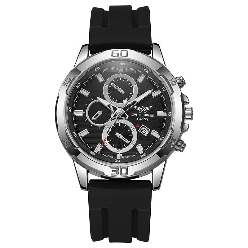 Модные мужские наручные часы роскошные водонепроницаемые оригинальные мужские часы силиконовый ремешок спортивные кварцевые мужские часы подарок