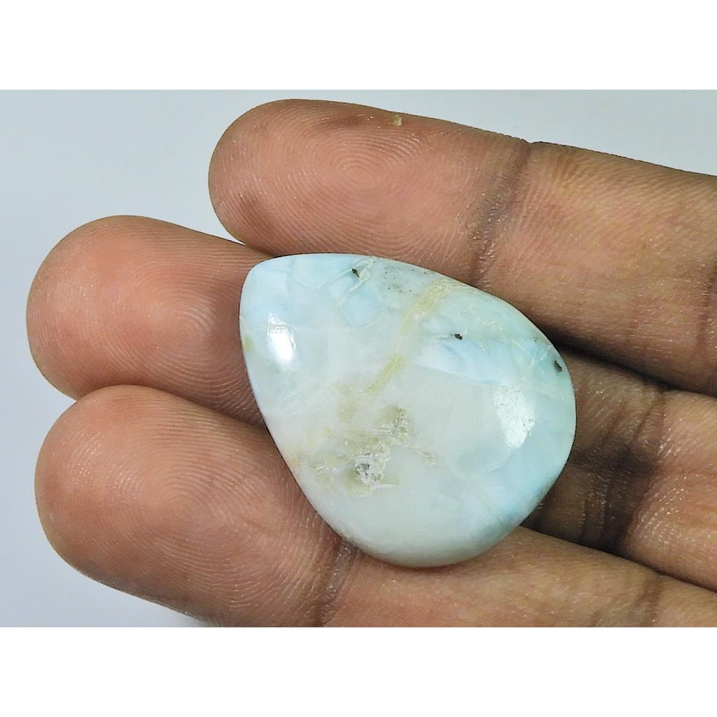 50Cts. Натуральный голубой ларимар кабошон груша рассыпной драгоценный камень 24X30X09 мм SK-4077