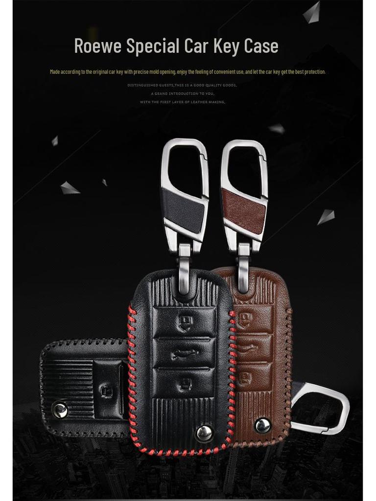 Roewe RX5/i6/eRX5 Smart Key Cover Genuine Leather Keychain