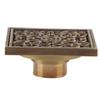 Antique Brass 10cm Shower Floor Drain Bathroom Waste Drain Strainer Cover Grate