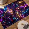 Vibrant Gradient Circuit Board Design Puzzle Pattern Office Chair Mat,Decorative Polyester Carpet for Home and Office,Holiday Gift Idea,High