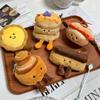 Cute Afternoon Tea Gourmet Series Plush Pendant Keychain Simulated Egg Tart Bread Stuffed Doll Backpack Decorative Pendant Gifts