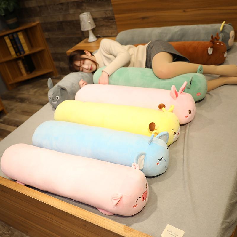 Круглая наволочка Мягкая ткань Длинная наволочка Милый шейный валик Подголовник Новая колонка Длинная декоративная подушка Домашний декор