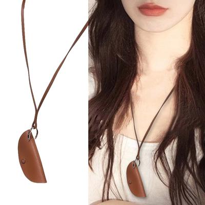 Модная сумка для ключей из искусственной кожи, уникальное подвесное ожерелье для ключей на шею, стильная сумка для ключей на шею, украшение