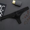 Мужские трусы Эластичные однотонные Т-образные стринги из ледяного шелка с низкой талией Быстросохнущие влагоотводящие охлаждающие полупрозрачные U-образные выпуклые облегающие нижнее белье
