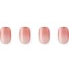 Ohora Sunset Sparkling Gel Nail Tips Round Square Short 30p Set, Coral Gradient, Glitter French, 1 Piece