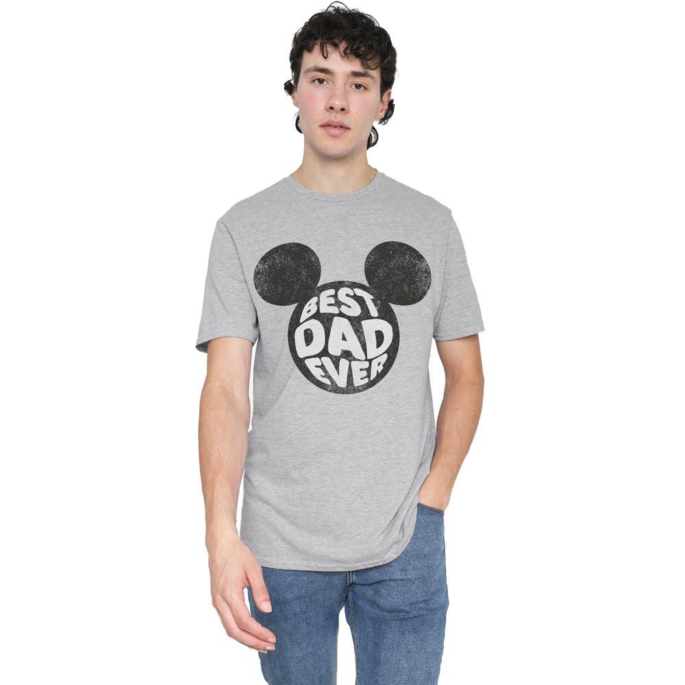 Disney Mens Best Dad Ever Mickey Mouse T-Shirt