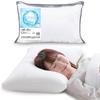 Machine Washable IRIS OHYAMA Pillow, 40x60cm, for a Clean and Comfortable Sleep. Features a Water-Permeable Gusset for Easy Water Inflow and Outflow.