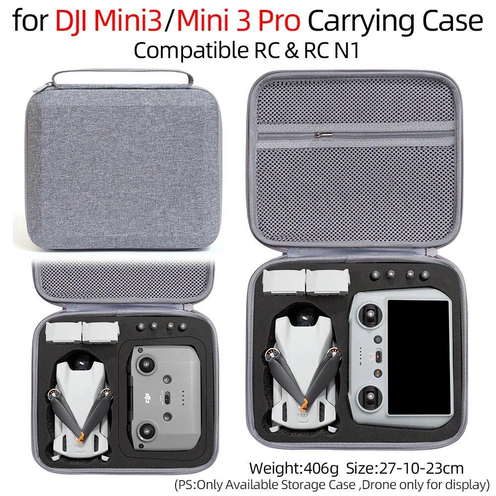 For DJI Mini 3/Mini 3 Pro Portable Carrying Case Hard EVA Storage Bag Waterproof Protective Handbag Box Remote Storage Case