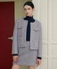 Bye Bye Seop Boucle Wool Mini Skirt Ash Purple [T43]