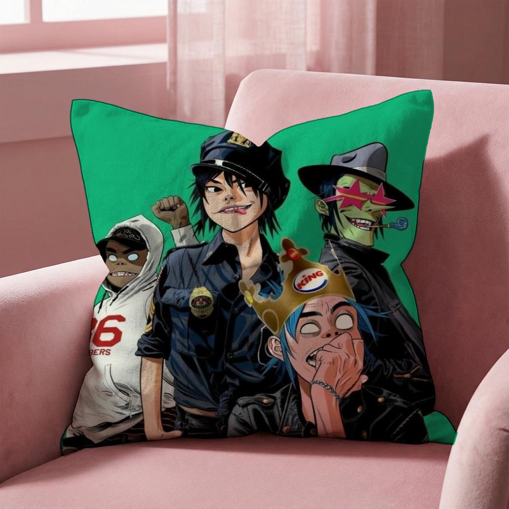 Band Cool G-Gorillaz Cushion Cover Multi-Scene Pillow Cover for Home & Car - Reversible, Soft & Durable for Daily Use