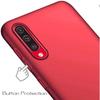 Coque de Protection - BOOLING - pour Samsung Galaxy A70 - Silicone Souple - Rouge - Lot de 2 Verres Trempés
