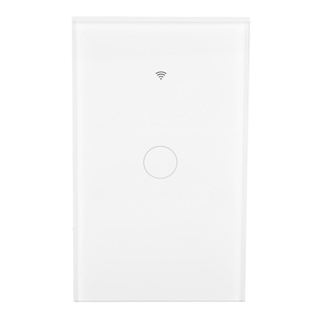 Intelligent WIFI Touch Switch Single Fire 1 Channel White AC 100‑250V for TUYA APP Remote Control