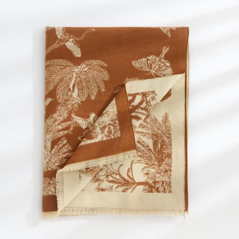 Autumn and Winter New Thickened Scarf Women's Versatile Scarf Premium Gray Double-sided Imitation Cashmere Shawl Gift