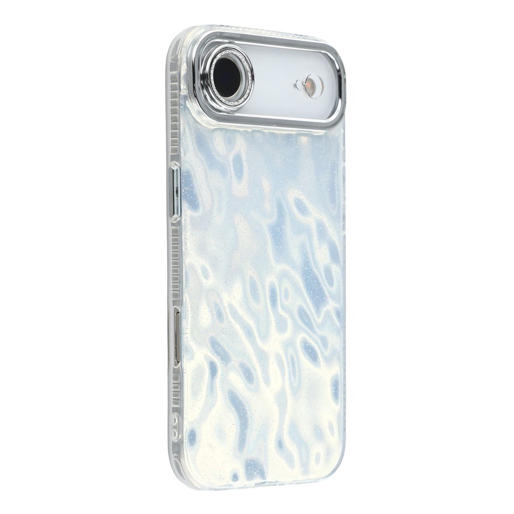 For iPhone 17 Air Case IMD Design Shockproof Hybrid Phone Cover with Glass Lens Film