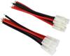 Комплект из 3 пар разъемов Tamiya «папа-мама» | Переходные кабели 14AWG 10 см | Идеально для RC LiPo аккумуляторов – Красный