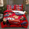 Комплект постельного белья и наволочки из трех предметов с принтом молнии и дизайном автомобилей Декор