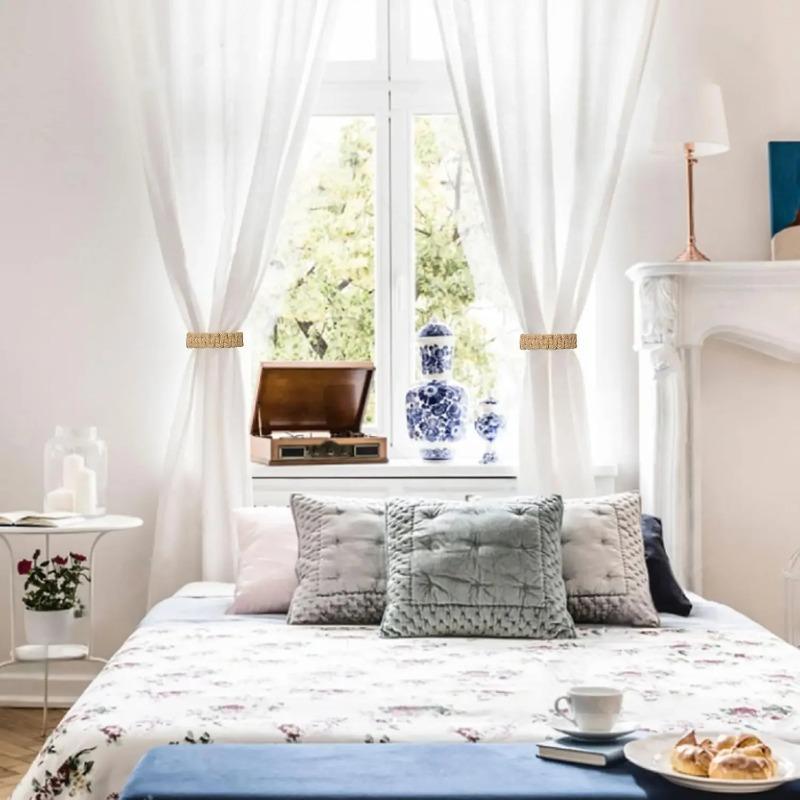 Джутовые подхваты для штор плетеные из натуральной веревки регулируемые держатели декор для окна тканые в бохо стиле прибрежный акцент для дома