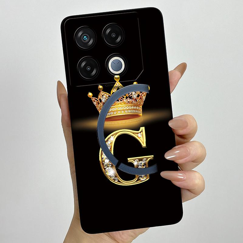 Для Infinix GT 20 Pro Чехол Роскошная Корона Буква Мягкий Силикон Задняя Крышка Для Infinix GT20 Pro GT20Pro Чехол Infinix X6871 Чехлы