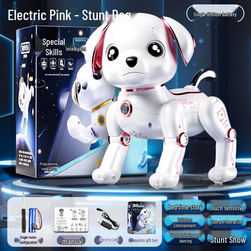 Children's Smart Remote Control Robot Dog Toy: Stunt, Music, Dancing, and Electric Features