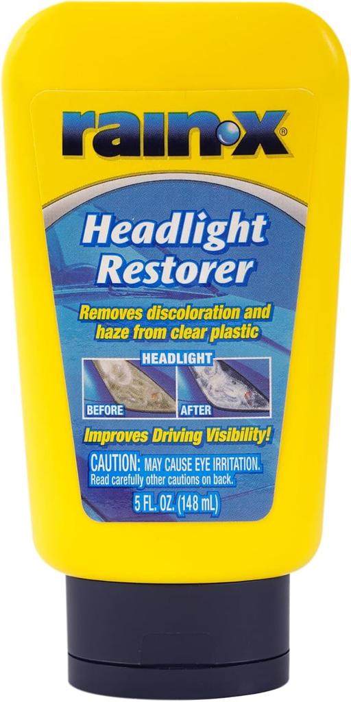 Rain-X Headlight Restorer 148ml 800001810 - Headlights, Visors, Taillights, Etc., Clear Resin Parts, Surface Fogging, Yellowing Remover