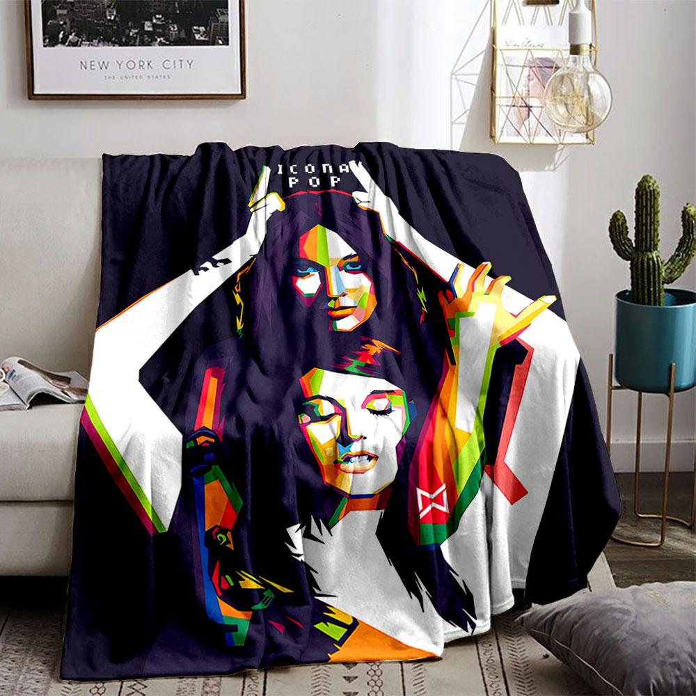 Pop Art Style Women Blanket for all seasons blanket lunch break throw gift