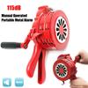 1PC 110dB Hand Crank Siren Horn Manual Operated Metal Alarm Air Raid Emergency Safety