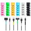 10 шт./комплект Спиральный USB-кабель для передачи данных и зарядки, шнур для наушников, защитный чехол-колпачок из силикона, предотвращает поломку зарядного кабеля телефона