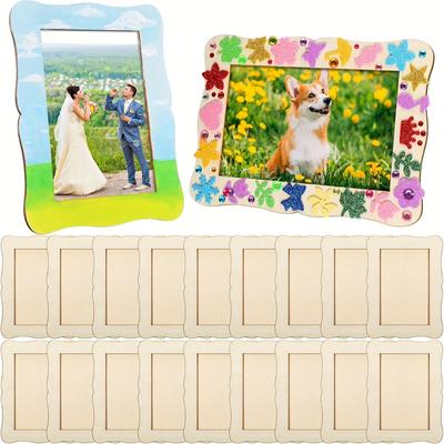 6 шт/20 шт DIY деревянные фоторамки деревянные фоторамки для 4 x 6'' фотографий пустые фоторамки для украшения