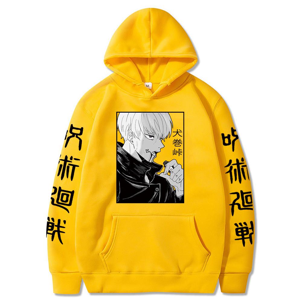 Anime Jujutsu Kaisen Inumaki Toge Graphic Print Hooded Men Women Prevalent Hoodies Plus Size Streetwear Harajuku Male Sweatshirt