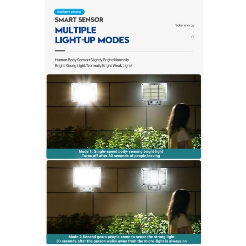 315COB солнечные фонари уличный настенный светильник с датчиком движения пульт дистанционного управления IP68 водонепроницаемый сад уличный дом аварийный La