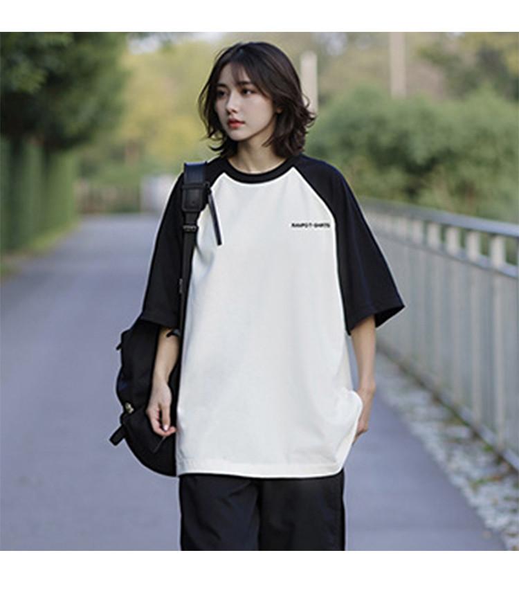 Loose casual daily versatile simple fashion 2025 new summer new round neck short sleeved T-shirt