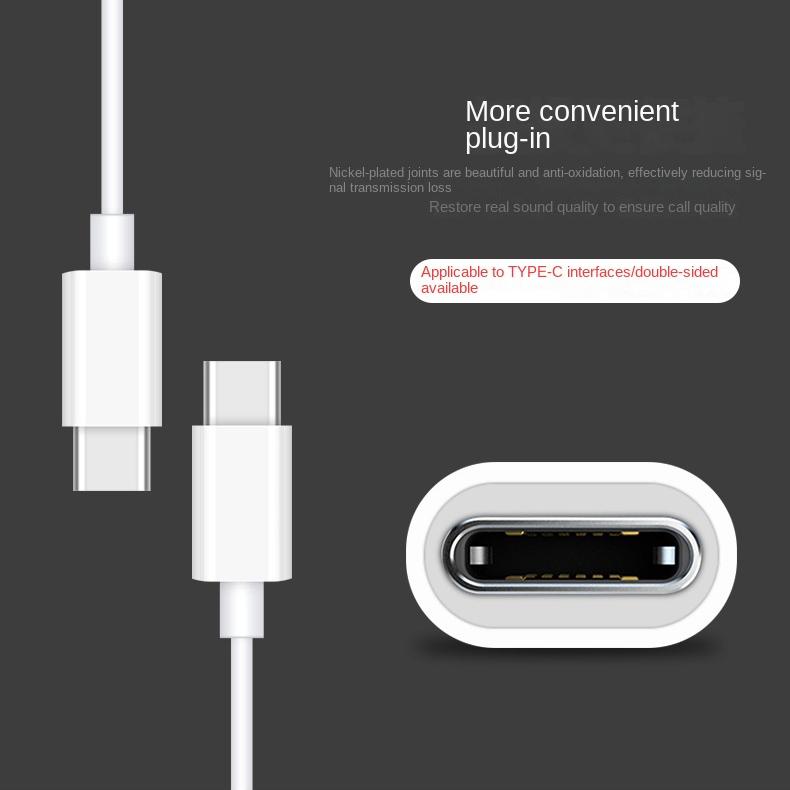 Проводные наушники типа C подходят для Xiaomi, Samsung, Huawei, гарнитуры для смартфонов, проводного управления и вызова через микрофон.