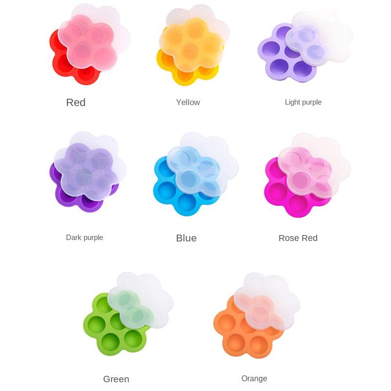 Силиконовая 7-цветная форма для мороженого, фруктовый кубик льда, запеченная еда, герметичная коробка для детского питания