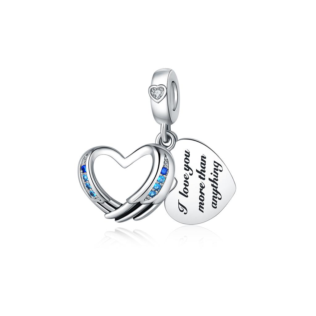 Новые медные шармы в виде крыльев ангела, подвески в виде сердца, птицы, свиньи, подходят для оригинальных браслетов, ожерелий, женские изящные украшения для DIY, подарки