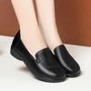 Fashion Literary Style Women Slip On Loafers Soft Leather Low Heel Round Toe Comfort Soft Spring Retro Casual Single Shoes