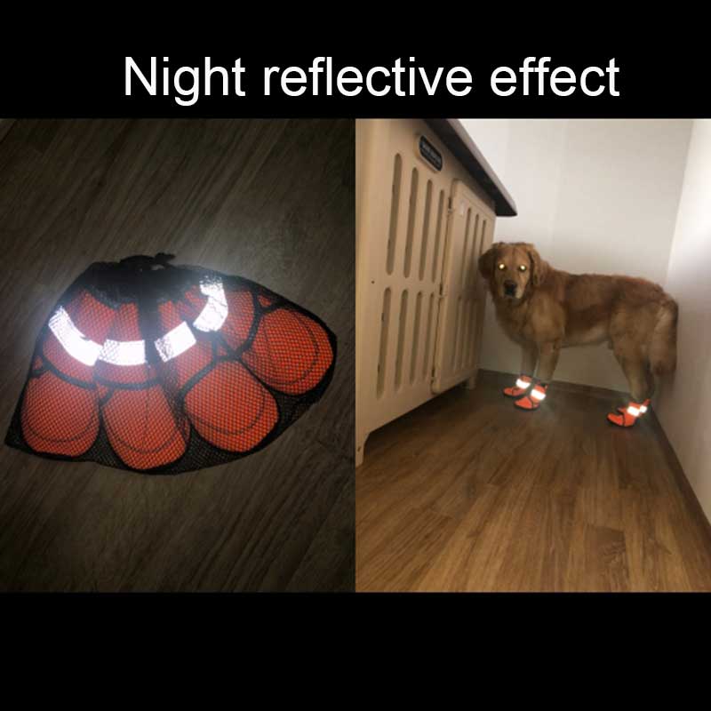 Большая обувь для собак Зимняя обувь для домашних щенков Дождь Снег Водонепроницаемые ботинки Противоскользящая обувь для маленьких и больших собак Товары для питомцев